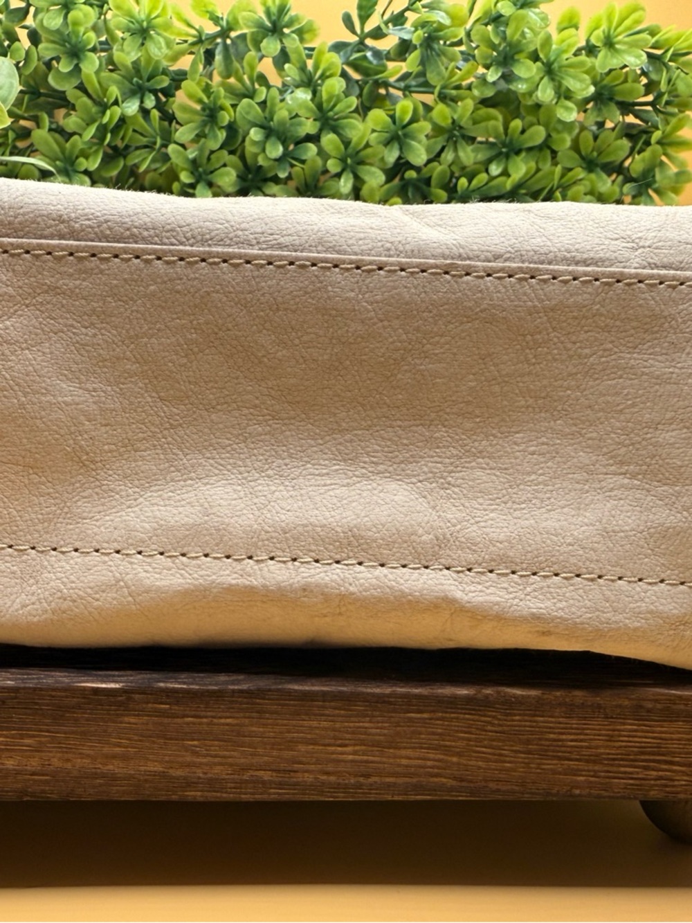 UASHMAMA Italy Washable Paper Zip Pouch Cream Cosmetic Bag 8x5 Minimalist -read - Picture 5 of 8